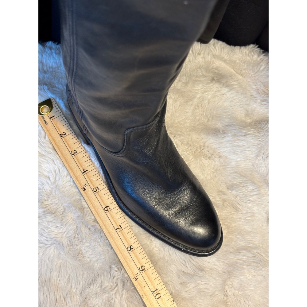 Frye Campus 14L Black Leather Tall Riding Boots Made in Spain 77070 Womens 6 M - Picture 6 of 9